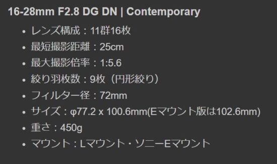 Confirmed: the Sigma 16-28mm f/2.8 DG DN Contemporary lens for Sony and Leica L mounts will be announced on June 1st