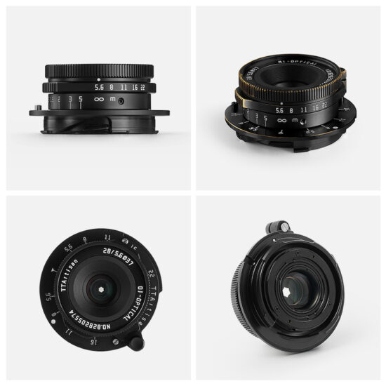 The TTartisan 28mm f/5.6 lens for Leica M-mount is now available also in black brass