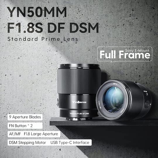 Yongnuo YN 50mm f/1.8S DF DSM full-frame lens for Sony E-mount now available, Yongnuo FE 85mm f/1.8 DF DSM lens tested at DxOMark