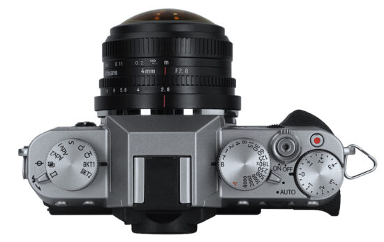 Here is the upcoming 7Artisans 4mm f/2.8 lens for E/FX/M43/EOS-M mounts