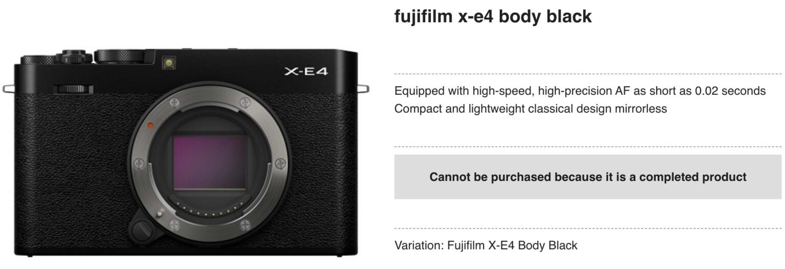 Panasonic GH5S, Fujifilm XT4, XT30II, XE4, Olympus EM1 III, EM5