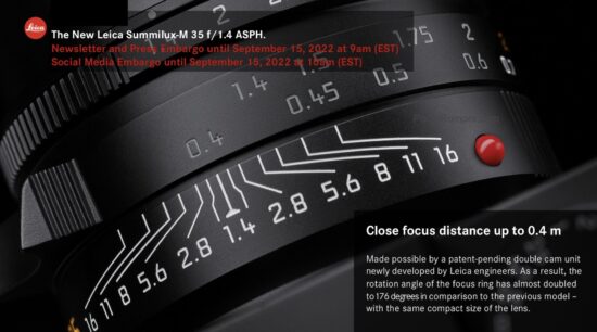 Tomorrow Leica will announce a new and improved Summilux-M 35 f/1.4 ASPH lens