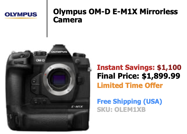 Olympus OM-D E-M1X camera listed as discontinued in Japan - Photo Rumors