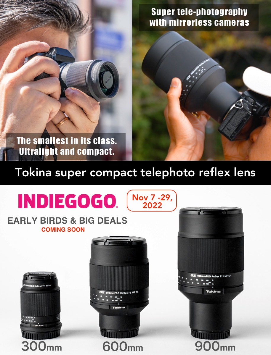 Tokina announced three new lightweight, compact super-telephoto