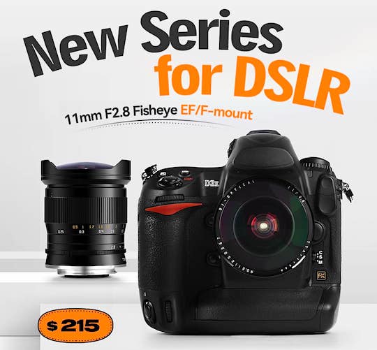 Surprise! New DSLR lens announced: TTArtisan 11mm f/2.8 ED full-frame fisheye for Nikon F and Canon EF
