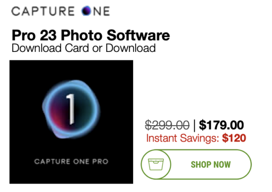 Deal of the day: Capture One Pro 23 now $120 off