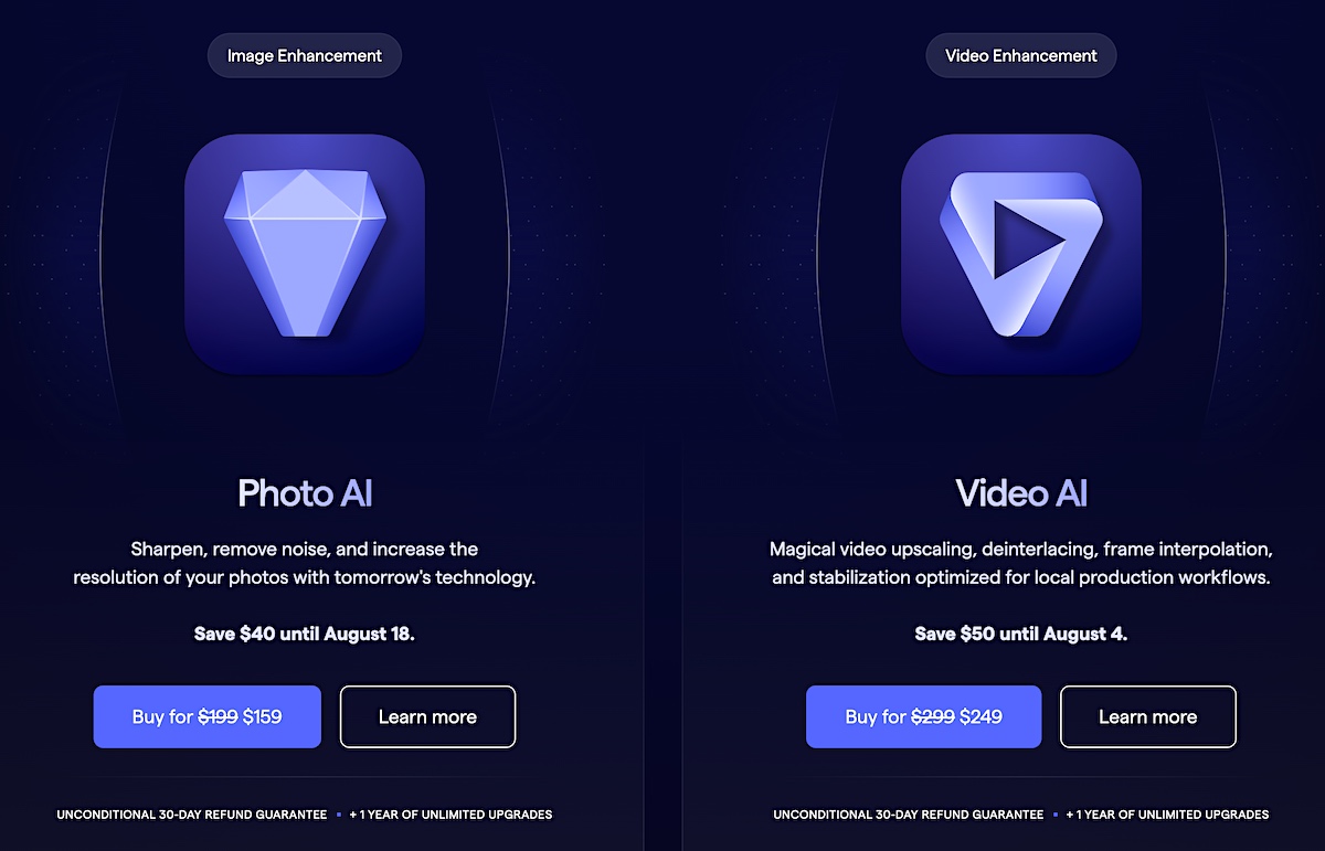 Both Topaz Labs Photo AI and Video AI are currently on sale Photo Rumors