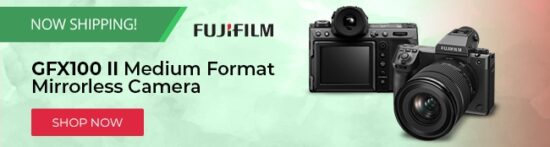 The new Fujifilm GFX100II medium format camera is now in stock