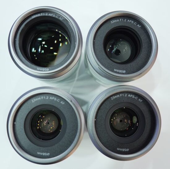 SIRUI Sniper AF lens series for APS-C mirrorless cameras. Image credit: CineD
