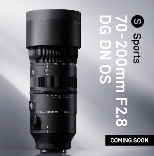 Sigma will announce a new 70-200mm f/2.8 FE lens on October 6th 