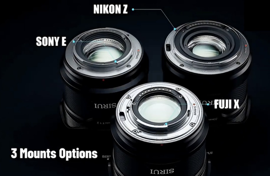 Additional information on the SIRUI 23mm f/1.2, 33mm f/1.2