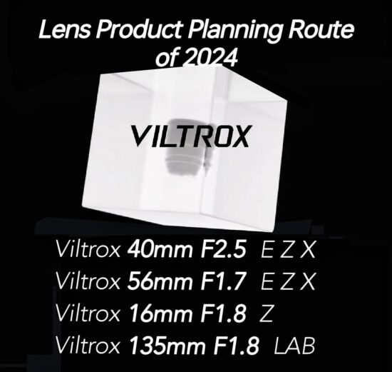 2024 Viltrox lens roadmap