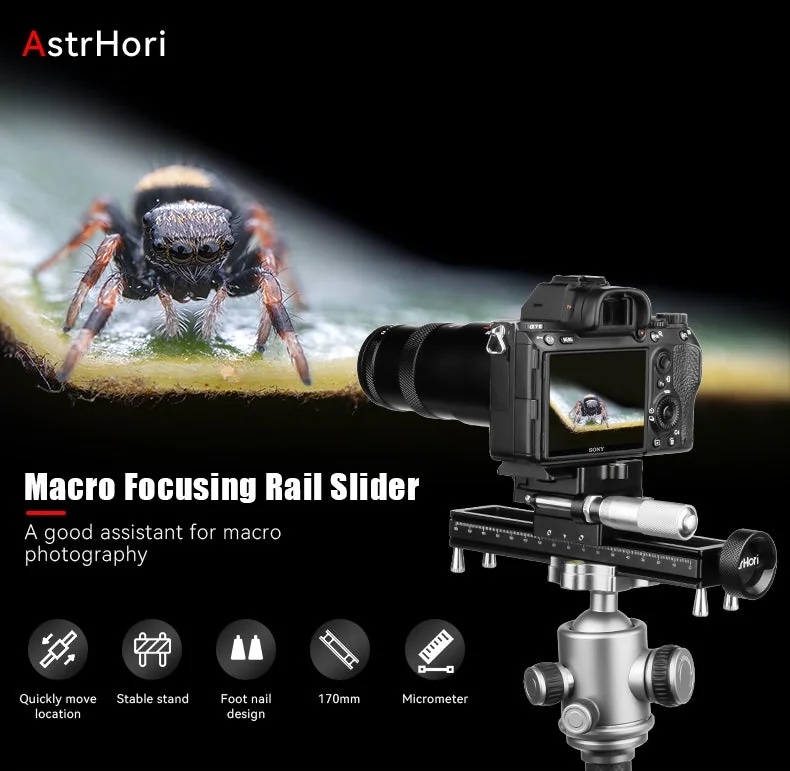 Haoge FM-160 Wormdrive Macro Rail per una fotografia Italia