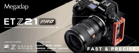 New Megadap EFTZ21 Canon EF to Nikon Z lens adapter announced