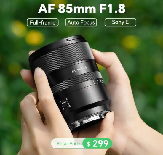 7Artisans announced a new 85mm f/1.8 full-frame autofocus lens for Sony E-mount