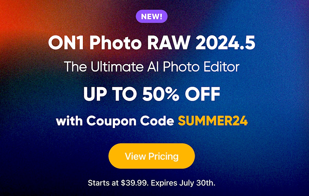 ON1 Photo RAW 2024 version 2024.5.1 released, 50% off coupon code now ...