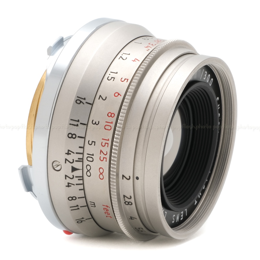 thumbnail image 2 of Light Lens Lab 35mm F/2 Black Paint Lens – Leica Summicron M Eight Element Replica – Brass 2 of 5