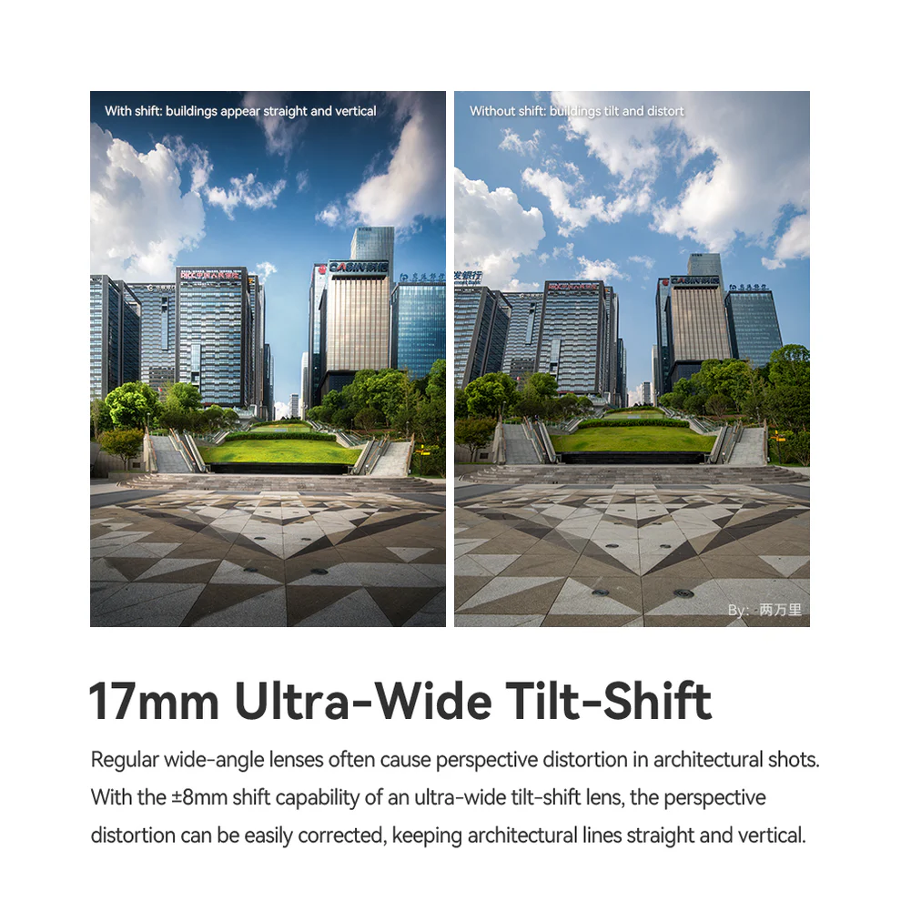 TTartisan released a new 17mm f/4 tilt-shift lens (Z/E/L/RF/GFX