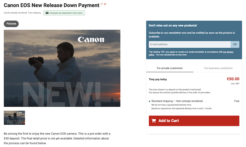 Foto Erhardt already lets you put a deposit for the upcoming Sony a7R ...